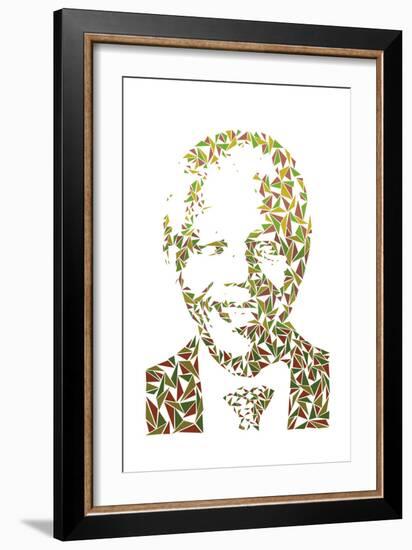 Nelson Mandela-Cristian Mielu-Framed Art Print