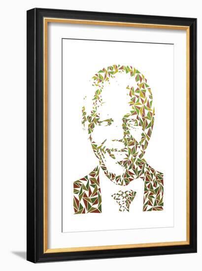 Nelson Mandela-Cristian Mielu-Framed Art Print