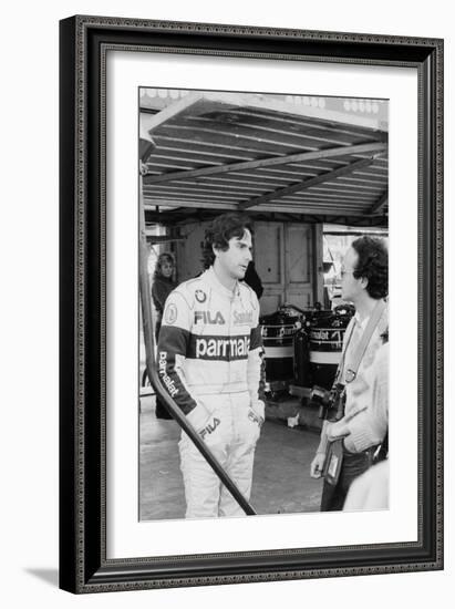 Nelson Piquet, Grand Prix of Europe, Brands Hatch, Kent, 1983-null-Framed Photographic Print