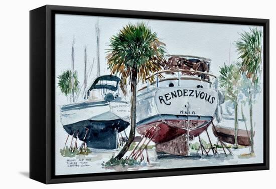Nelson's Boatyard, Titusville, Florida-Anthony Butera-Framed Premier Image Canvas