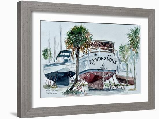 Nelson's Boatyard, Titusville, Florida-Anthony Butera-Framed Giclee Print