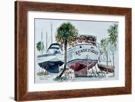 Nelson's Boatyard, Titusville, Florida-Anthony Butera-Framed Giclee Print