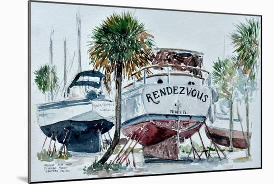 Nelson's Boatyard, Titusville, Florida-Anthony Butera-Mounted Giclee Print