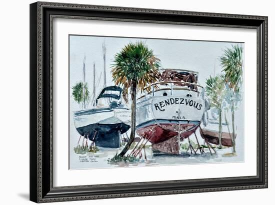 Nelson's Boatyard, Titusville, Florida-Anthony Butera-Framed Giclee Print