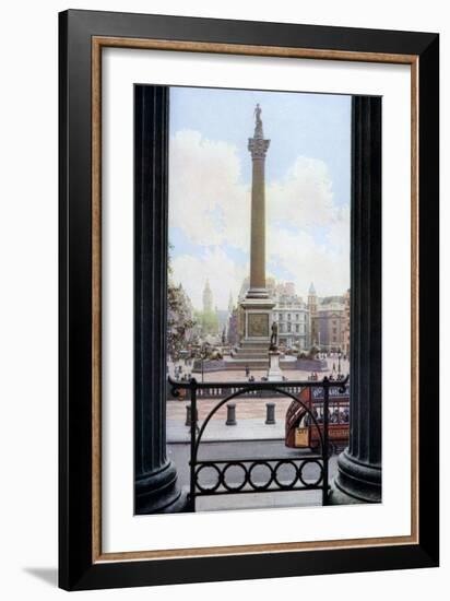 Nelson's Column and Trafalgar Square from the Terrace of the National Gallery, London, C1930S-Spencer Arnold-Framed Giclee Print