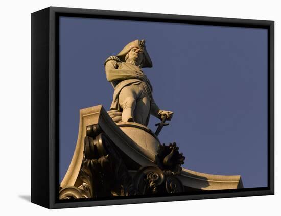 Nelson's Column Detail from Below, Trafalgar Square, London-Richard Bryant-Framed Premier Image Canvas