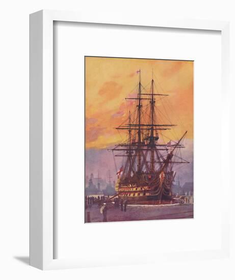 'Nelson's Flagship As She Is To-Day', 1936-Unknown-Framed Photographic Print