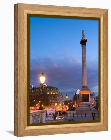 Nelsons Column and Trafalgar Square, London, England, United Kingdom, Europe-Alan Copson-Framed Premier Image Canvas