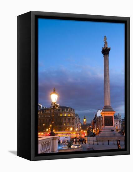 Nelsons Column and Trafalgar Square, London, England, United Kingdom, Europe-Alan Copson-Framed Premier Image Canvas