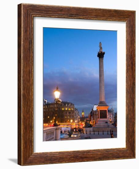 Nelsons Column and Trafalgar Square, London, England, United Kingdom, Europe-Alan Copson-Framed Photographic Print