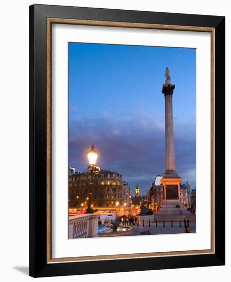 Nelsons Column and Trafalgar Square, London, England, United Kingdom, Europe-Alan Copson-Framed Photographic Print