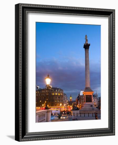 Nelsons Column and Trafalgar Square, London, England, United Kingdom, Europe-Alan Copson-Framed Photographic Print