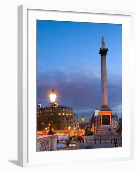 Nelsons Column and Trafalgar Square, London, England, United Kingdom, Europe-Alan Copson-Framed Photographic Print