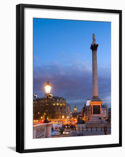 Nelsons Column and Trafalgar Square, London, England, United Kingdom, Europe-Alan Copson-Framed Photographic Print