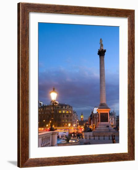 Nelsons Column and Trafalgar Square, London, England, United Kingdom, Europe-Alan Copson-Framed Photographic Print