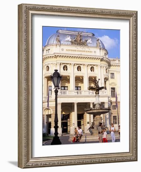 Neo-Baroque Slovak National Theatre, Now Major Opera and Ballet Venue, Bratislava, Slovakia-Richard Nebesky-Framed Photographic Print