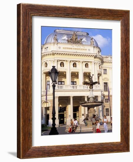 Neo-Baroque Slovak National Theatre, Now Major Opera and Ballet Venue, Bratislava, Slovakia-Richard Nebesky-Framed Photographic Print