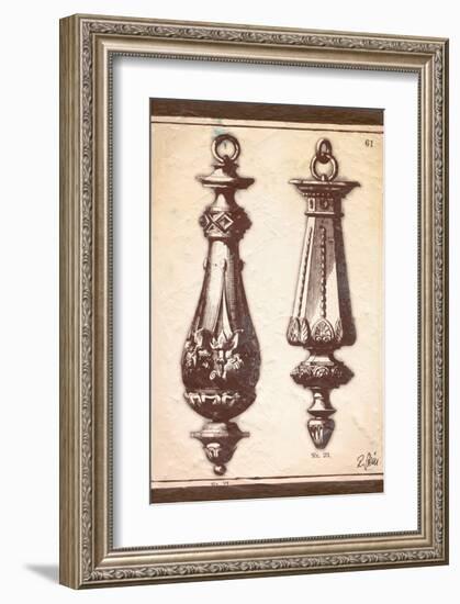 Neo Classical Door Knockers-Rene Stein-Framed Art Print