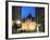 Neo-Gothic Post Office; Market Square Illuminated at Night, UNESCO World Heritage Site, Bruges-Christian Kober-Framed Photographic Print