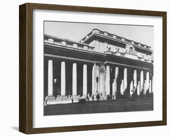 Neoclassical Exterior of Penn Station, Soon to Be Demolished-Walker Evans-Framed Photographic Print