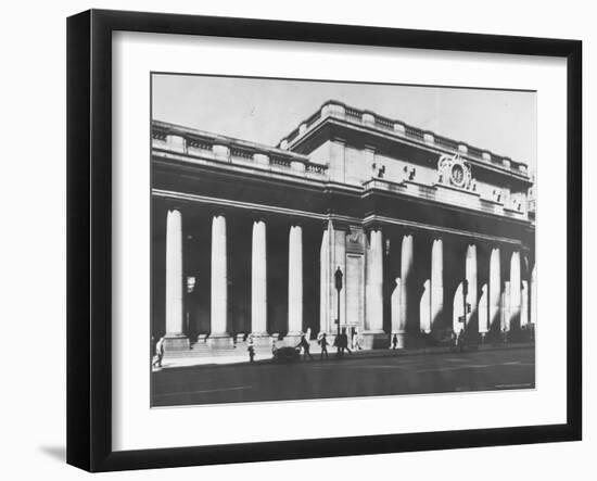 Neoclassical Exterior of Penn Station, Soon to Be Demolished-Walker Evans-Framed Photographic Print