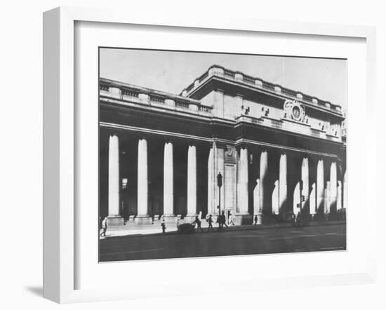 Neoclassical Exterior of Penn Station, Soon to Be Demolished-Walker Evans-Framed Photographic Print