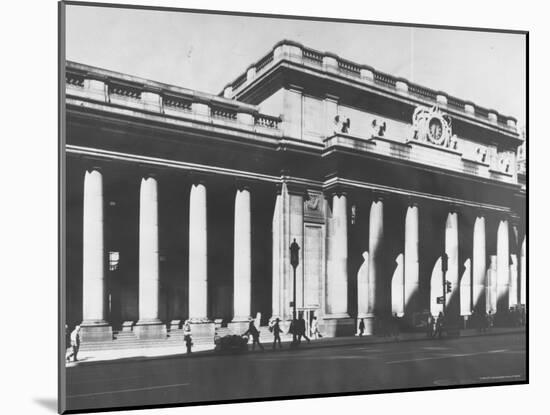 Neoclassical Exterior of Penn Station, Soon to Be Demolished-Walker Evans-Mounted Photographic Print