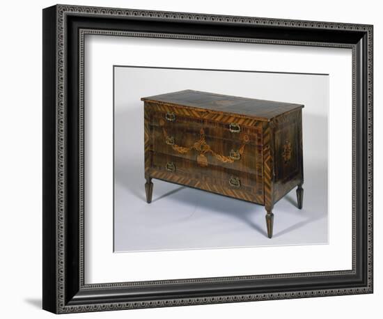 Neoclassical Style Lombard Chest of Drawers with Giuseppe Maggiolini Style Inlays, Italy-null-Framed Giclee Print