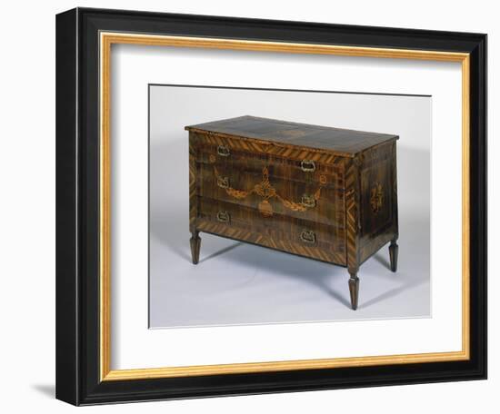 Neoclassical Style Lombard Chest of Drawers with Giuseppe Maggiolini Style Inlays, Italy-null-Framed Giclee Print