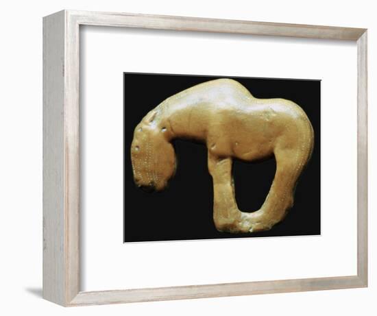 Neolithic amber horse. Artist: Unknown-Unknown-Framed Photographic Print