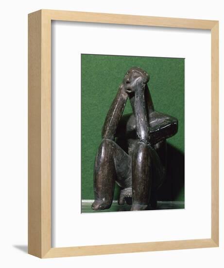 Neolithic figure of a man from Cernavoda. Artist: Unknown-Unknown-Framed Giclee Print