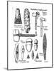 Neolithic Implements of Stone, Flint and Horn, C1890-null-Mounted Giclee Print