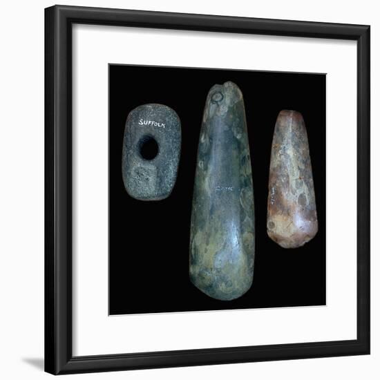 Neolithic stone tools, 31st century BC. Artist: Unknown-Unknown-Framed Giclee Print