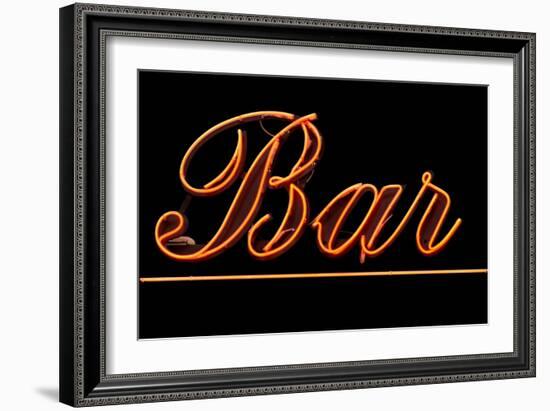 Neon Bar Sign-Mr Doomits-Framed Art Print