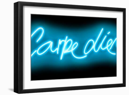 Neon Carpe Diem AB-Hailey Carr-Framed Art Print