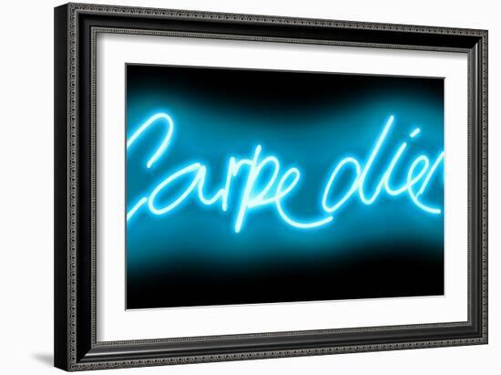 Neon Carpe Diem AB-Hailey Carr-Framed Art Print