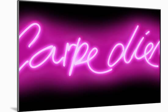 Neon Carpe Diem PB-Hailey Carr-Mounted Art Print