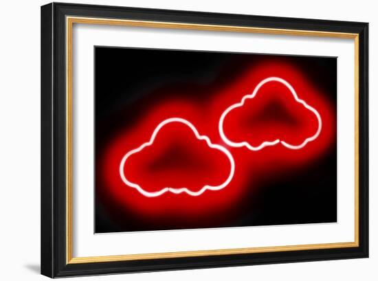 Neon Clouds RB-Hailey Carr-Framed Art Print