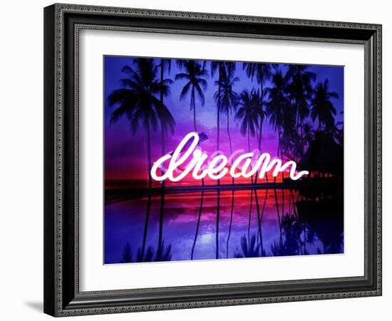 Neon Dream Beach PB-Hailey Carr-Framed Art Print