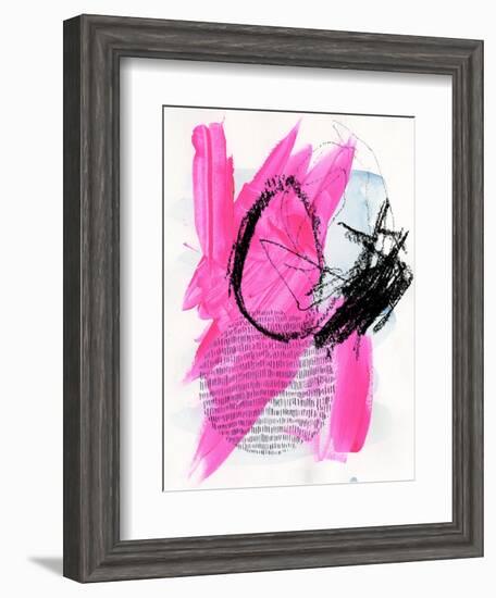 Neon Flamingos I-Jennifer Paxton Parker-Framed Art Print