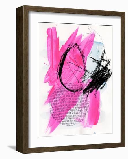 Neon Flamingos I-Jennifer Paxton Parker-Framed Art Print