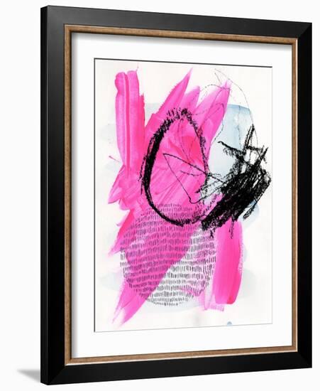 Neon Flamingos I-Jennifer Paxton Parker-Framed Art Print