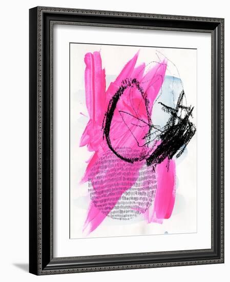 Neon Flamingos I-Jennifer Paxton Parker-Framed Art Print