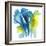 Neon Floral Blue-Joyce Combs-Framed Premium Giclee Print