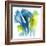 Neon Floral Blue-Joyce Combs-Framed Premium Giclee Print