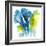 Neon Floral Blue-Joyce Combs-Framed Premium Giclee Print