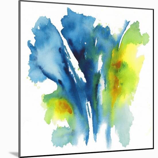 Neon Floral Blue-Joyce Combs-Mounted Art Print