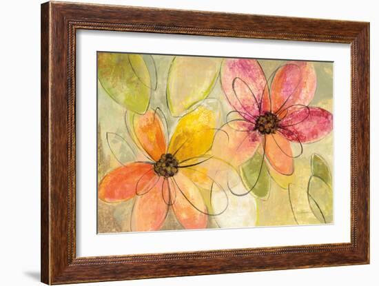 Neon Floral V2-Silvia Vassileva-Framed Art Print