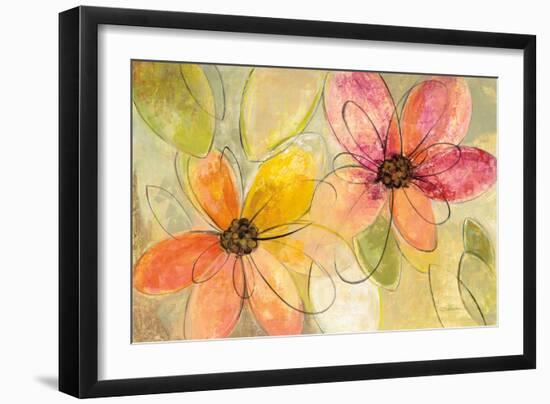 Neon Floral V2-Silvia Vassileva-Framed Art Print