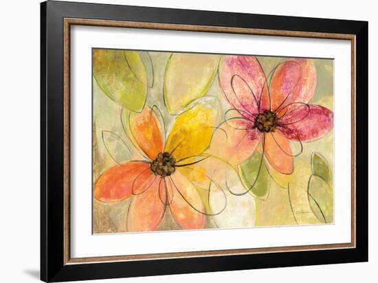 Neon Floral V2-Silvia Vassileva-Framed Art Print